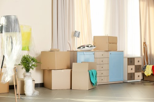 Removal truck ready for a home move in Greenwich