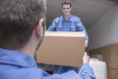 Packing and loading belongings for a local removal service