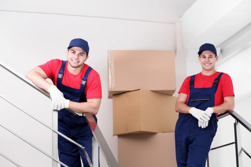 Man with van moving service homepage illustration