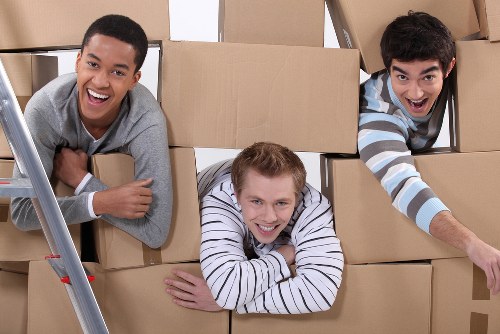 Moving van and boxes for removals in Greenwich