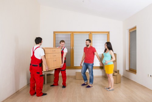 Professional van loading for a legal moving service