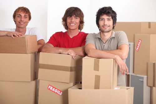 Packed moving boxes ready for a Greenwich apartment relocation