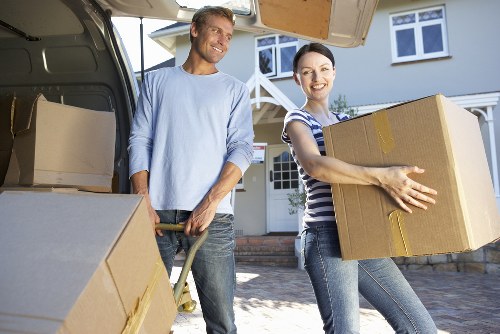 Prepared boxes and moving supplies for a Greenwich removal van service