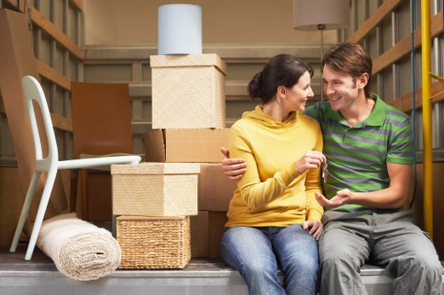 Organized packing materials used by Greenwich relocation specialists